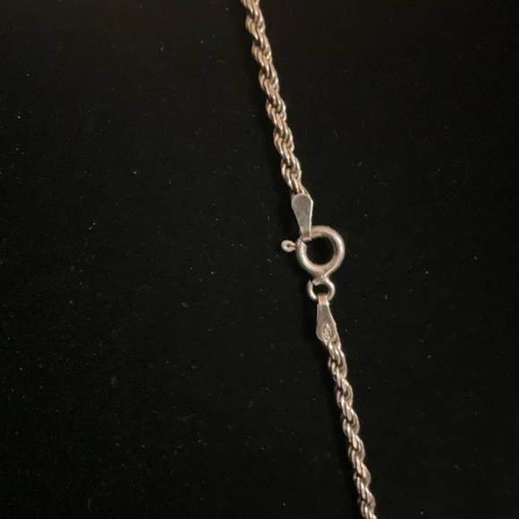 🌺 Vintage 925 Emerald Sapphire & Ruby Marcasite Pendant with 925 Rope Chain - Picture 7 of 13